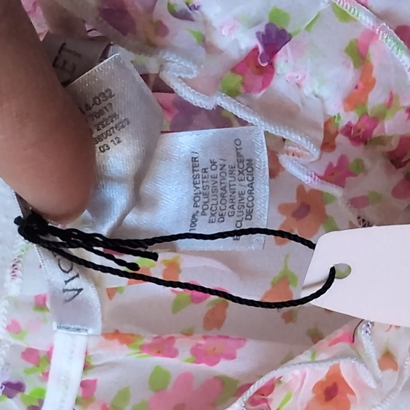 NWT Victoria's Secret Floral Babydoll Slip, Medium - Picture 3 of 9